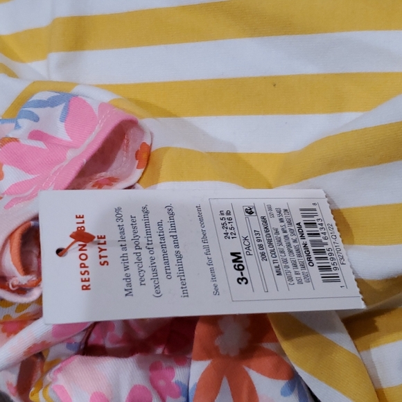 Cat & Jack 2 Pack Summer Onesies 3-6 Months - Picture 4 of 10